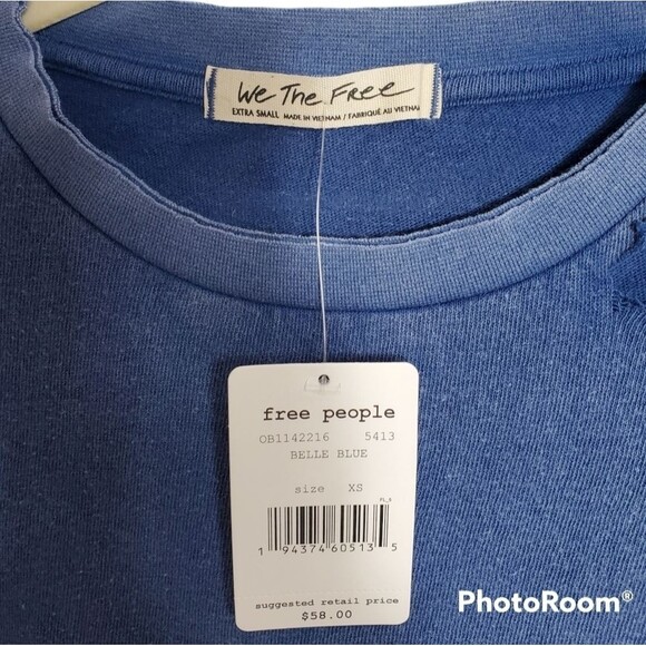 FREE PEOPLE Rubi‎ Ripped T shirt Sz XSMALL - Picture 11 of 14